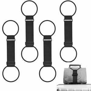 4 Pack Luggage Straps Suitcase Adjustable Elastic Belt for Attaching Extra Bags