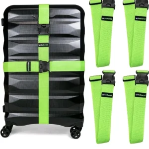 Untethered 4-Pack Luggage Straps | Suitcase Strap, Luggage Strap, TSA approved